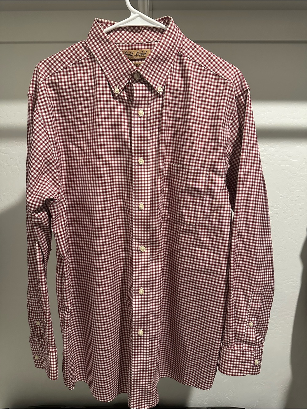 George Men’s Light Blue Button-Down Chambray Shirt